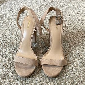 Express Cream Block Heels
